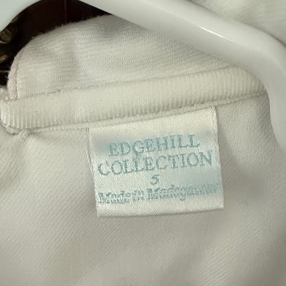 Girls EDGEHILL COLLECTION Classic White Smocked Embroidered Dress Size 5 VGUC - Picture 2 of 11